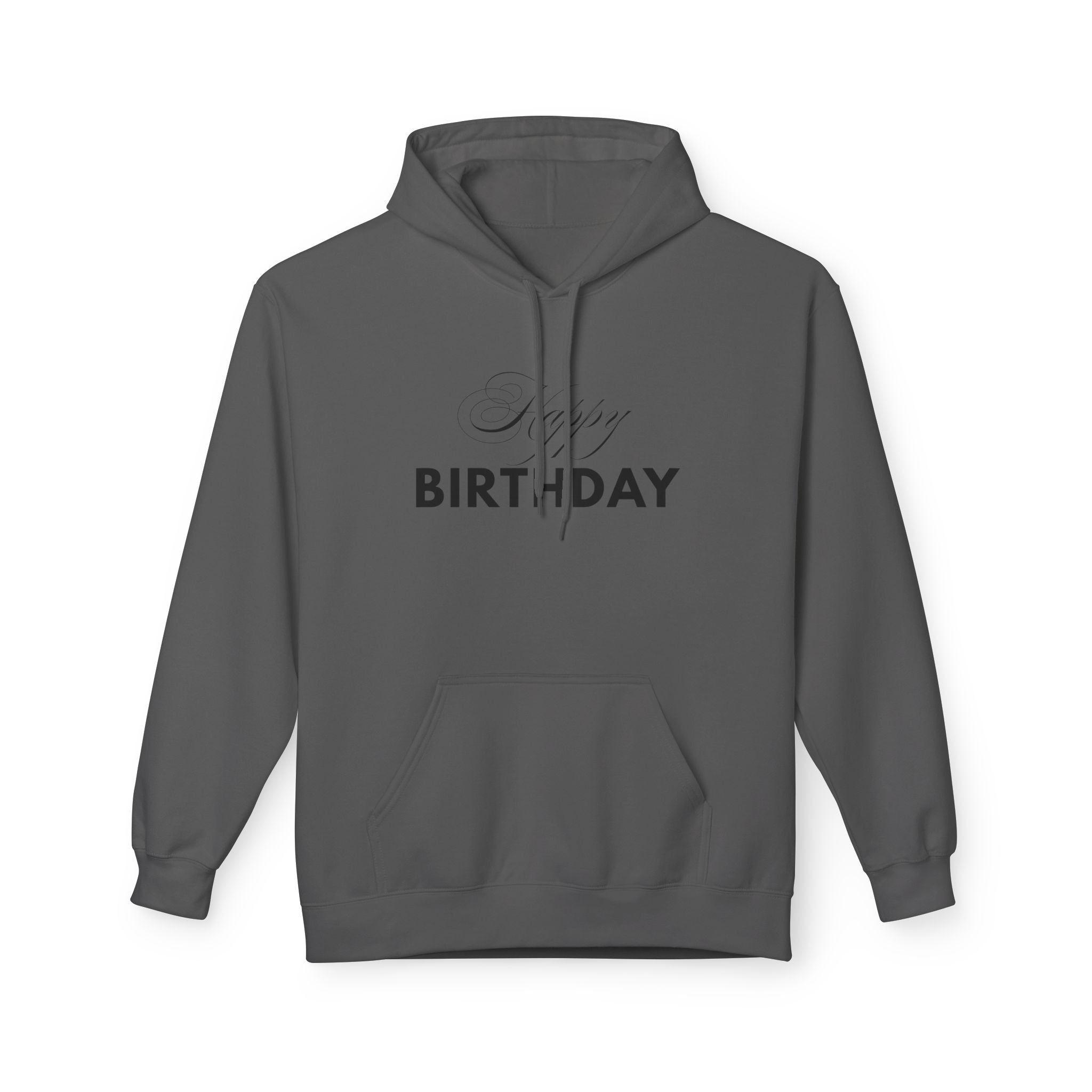 Birthday Hoodie — "Happy Birthday" Front & "Thank You Winter" Snowflake Back
