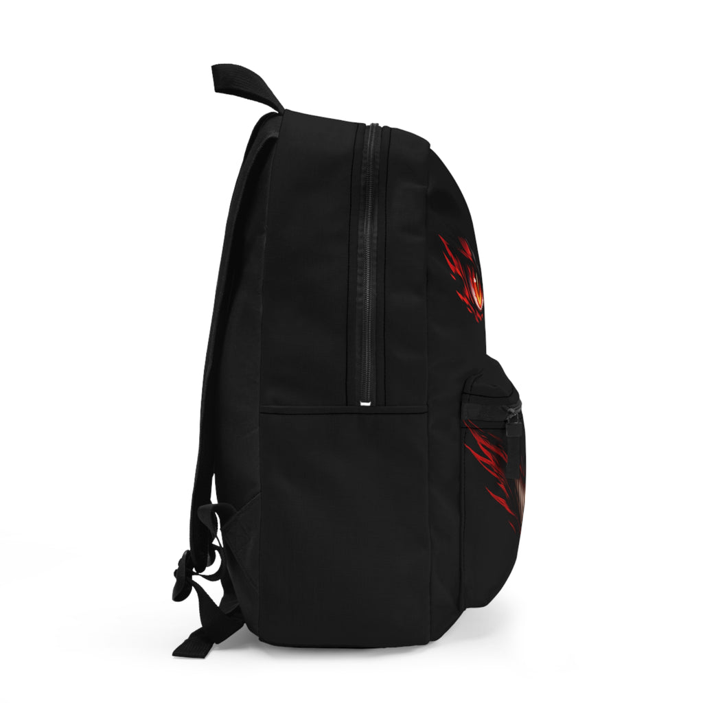 Creepy Demon Face Backpack — Spooky Monster Eyes & Grin School Bag