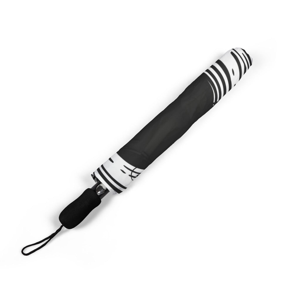 Astronaut Swirl Semi-Automatic Foldable Umbrella — Space Ink Splash Design