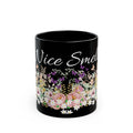 Nice Smell Floral Black Mug – Floral Coffee Tea Cup (11oz & 15oz)