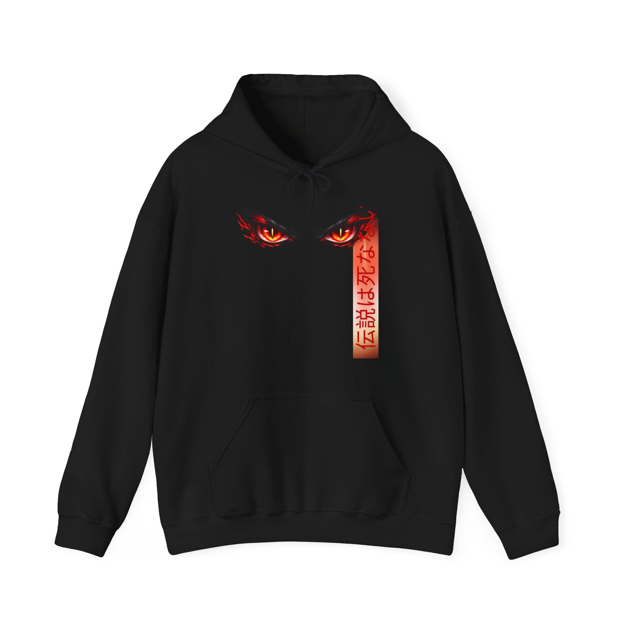 Red Demon Eyes Anime Hoodie – Japanese Streetwear Pullover Hoodie
