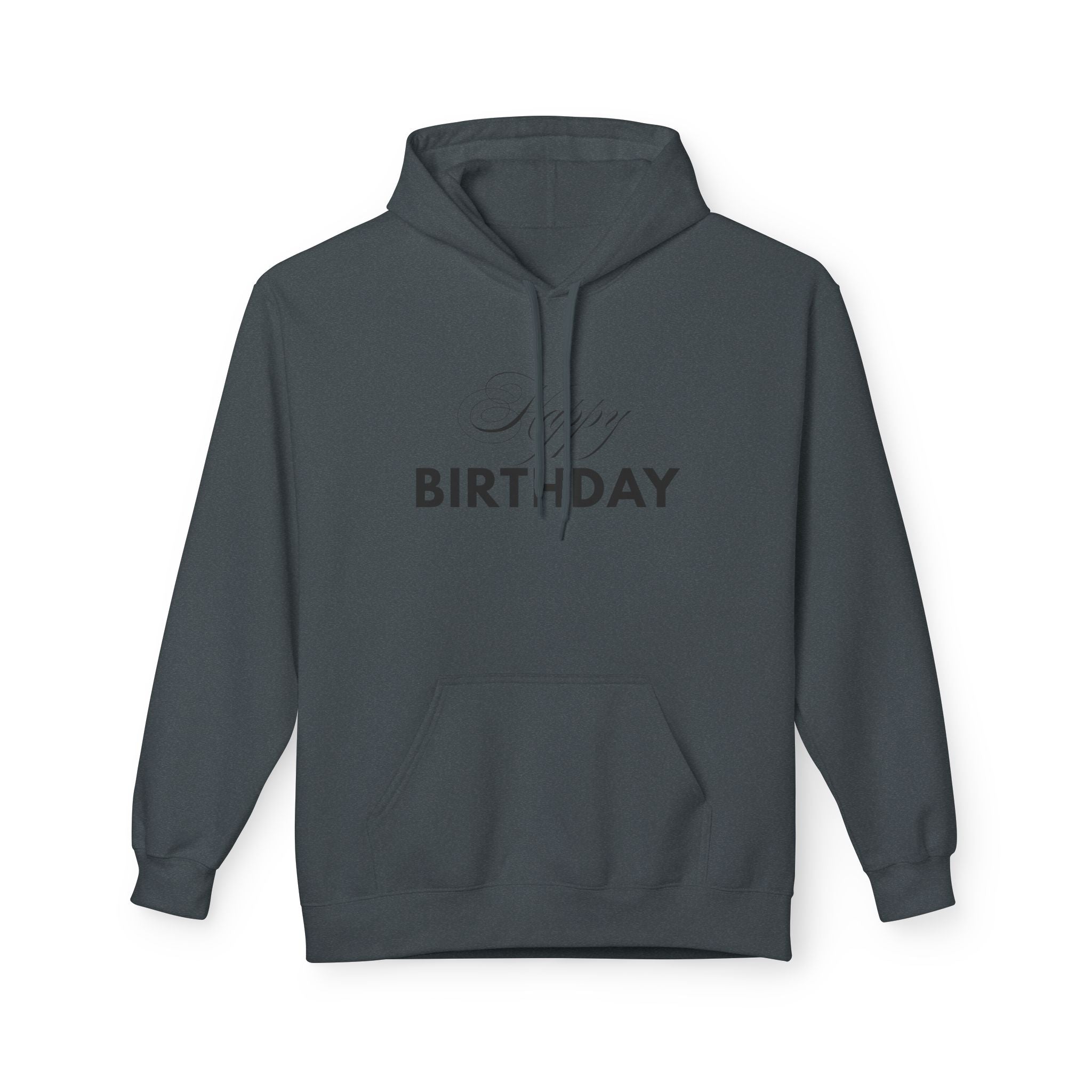 Birthday Hoodie — "Happy Birthday" Front & "Thank You Winter" Snowflake Back