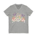 Floral Butterflies V-Neck Tee — Spring Garden Floral T-Shirt