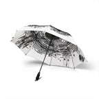 Astronaut Swirl Semi-Automatic Foldable Umbrella — Space Ink Splash Design