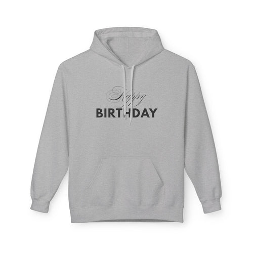 Birthday Hoodie — "Happy Birthday" Front & "Thank You Winter" Snowflake Back