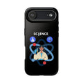 Science Teacher Tough Phone Case — Cute Female Scientist Atom Design