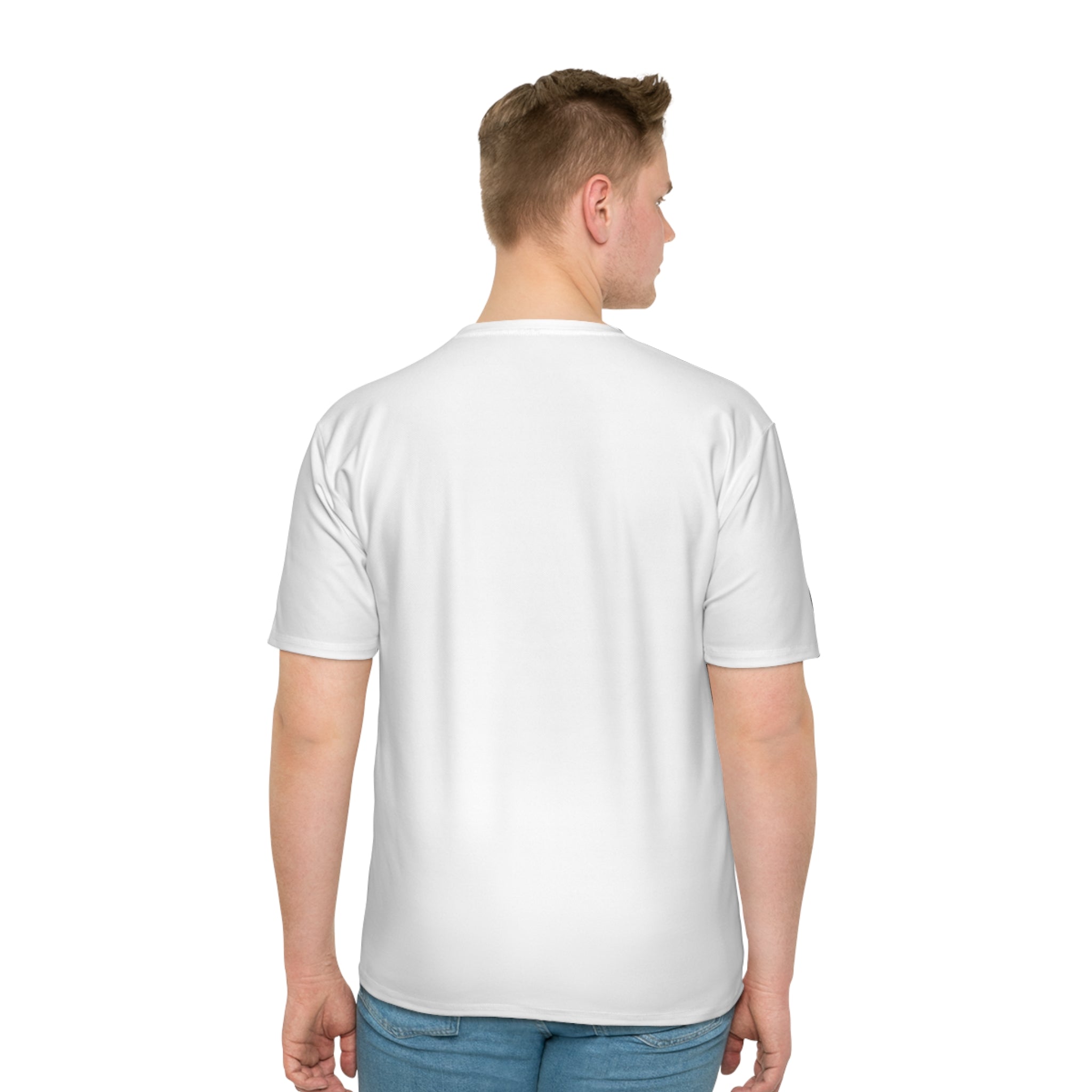 Men's Loose T-Shirt with Bold Black Ambigram Graphic — Modern Streetwear Tee