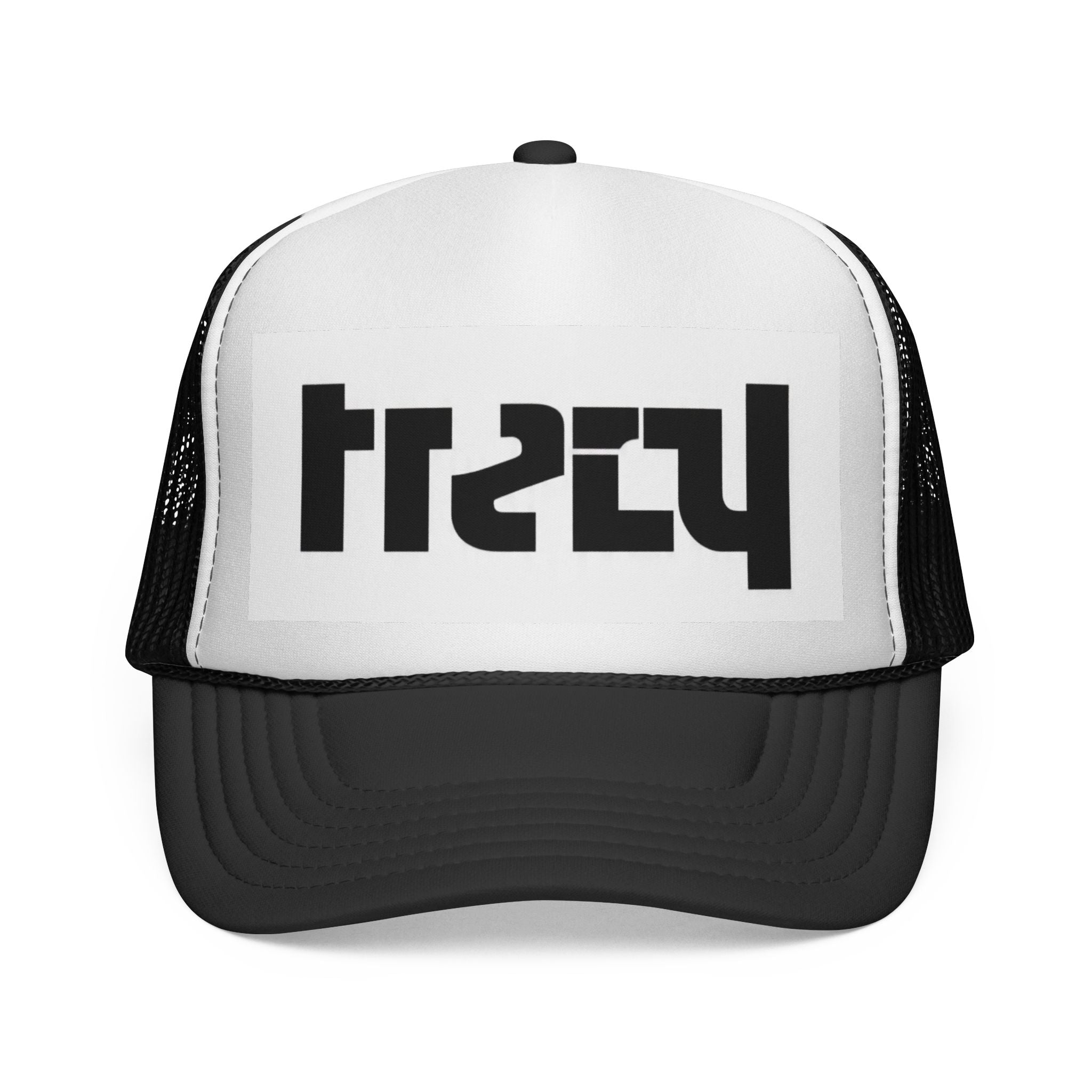 Reversed 'trust' Trucker Cap - Vintage Bold Logo Mesh Hat