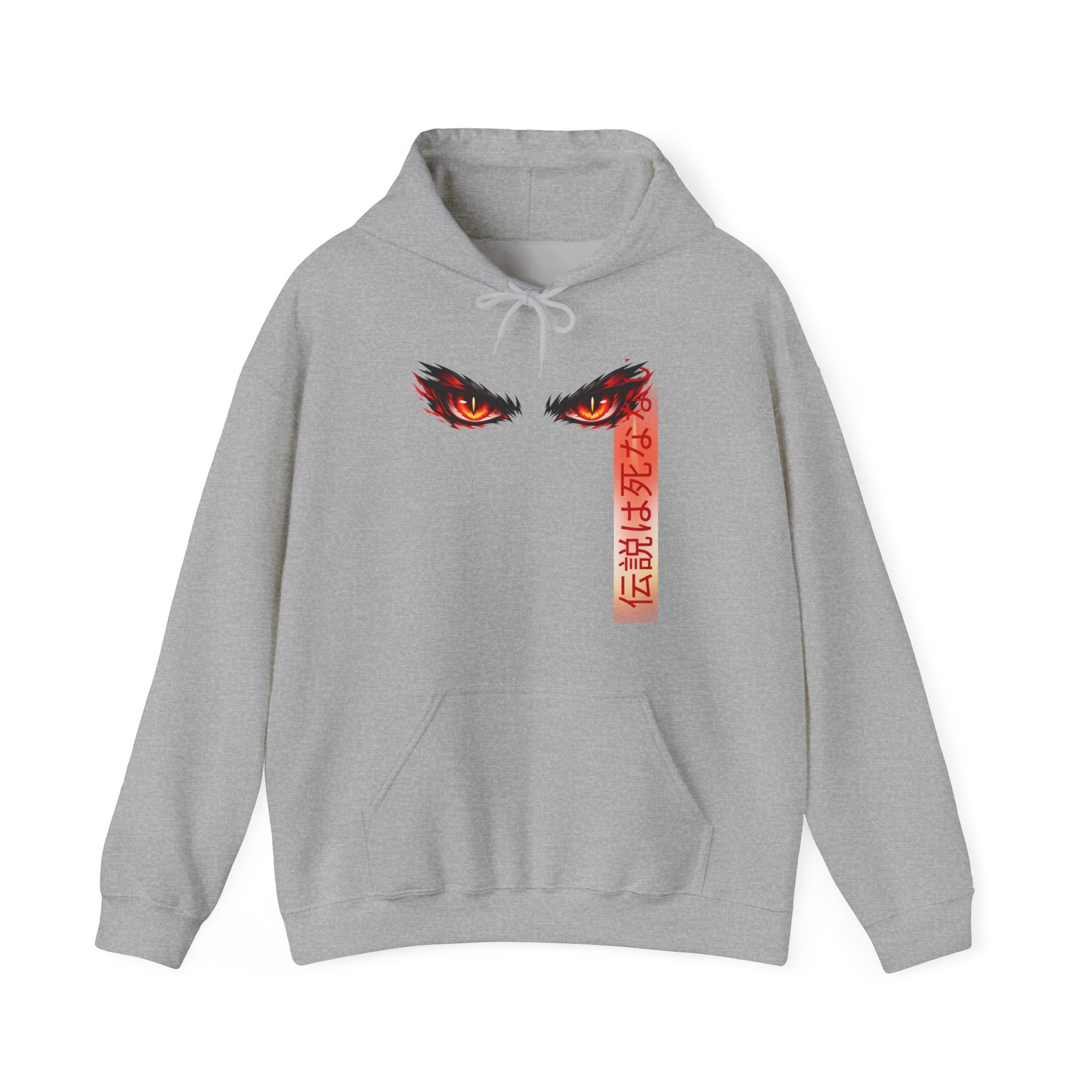 Red Demon Eyes Anime Hoodie – Japanese Streetwear Pullover Hoodie