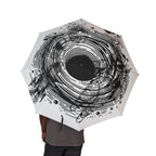 Astronaut Swirl Semi-Automatic Foldable Umbrella — Space Ink Splash Design
