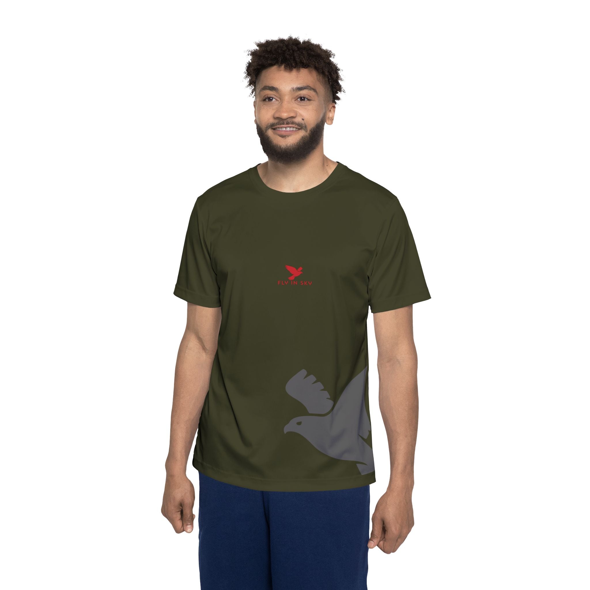 Men's Sports Jersey — 'Play the Sky' Dove Graphic Athletic Tee