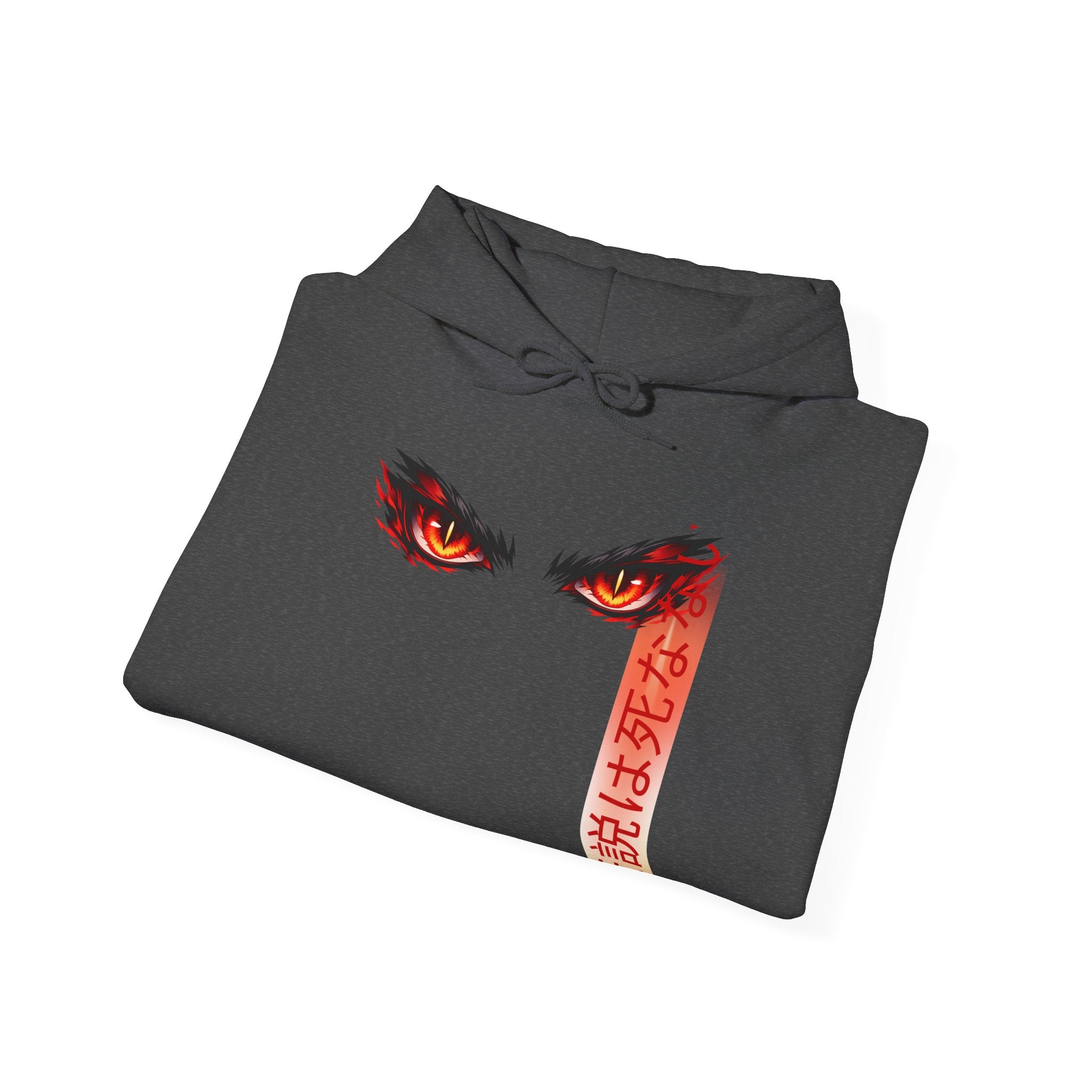 Red Demon Eyes Anime Hoodie – Japanese Streetwear Pullover Hoodie