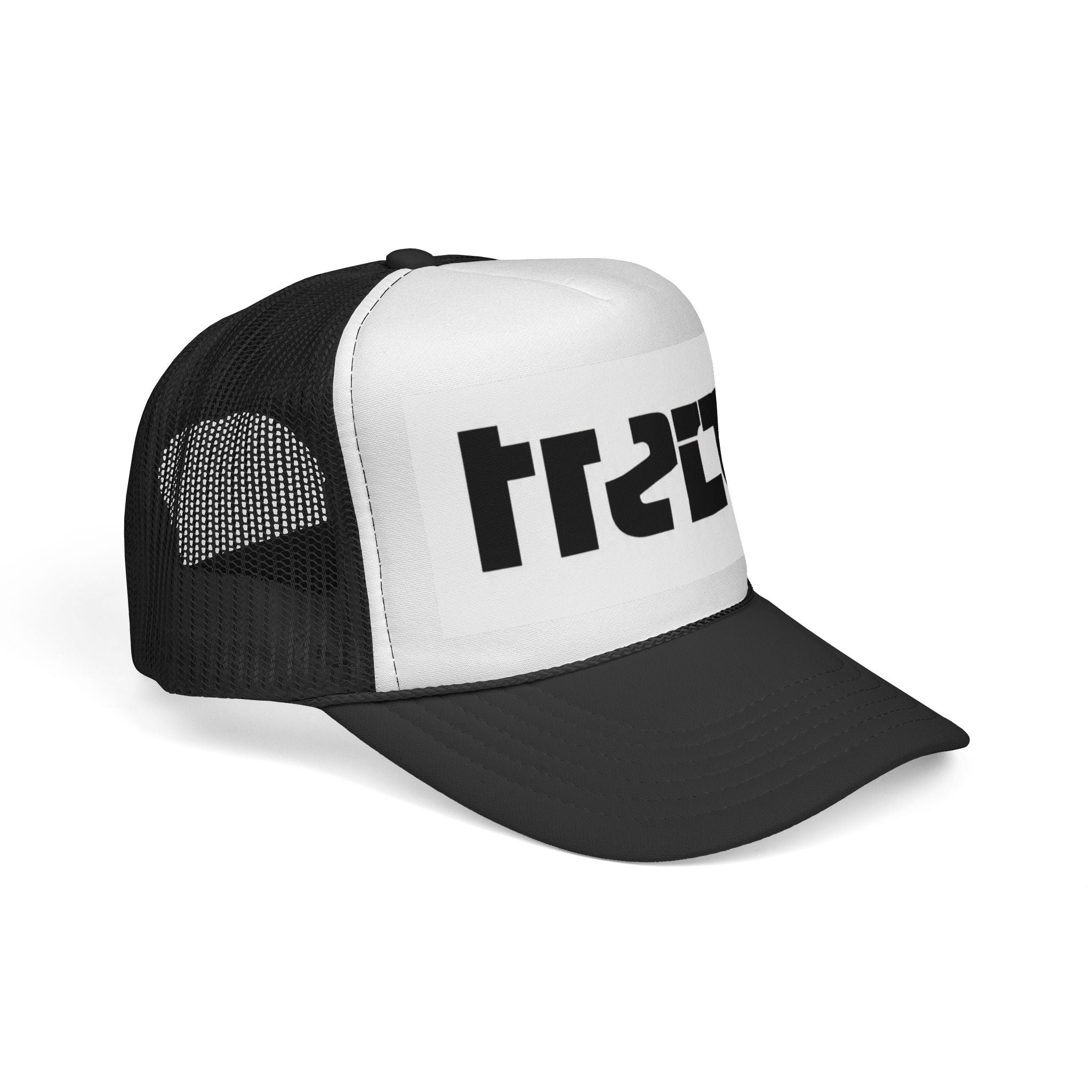 Reversed 'trust' Trucker Cap - Vintage Bold Logo Mesh Hat