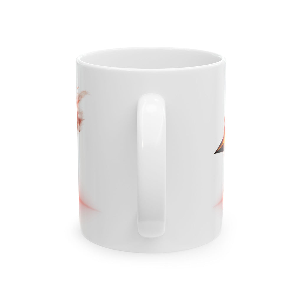 Flaming Arrow Ceramic Mug — Fiery Anime-Inspired Design (11oz & 15oz)