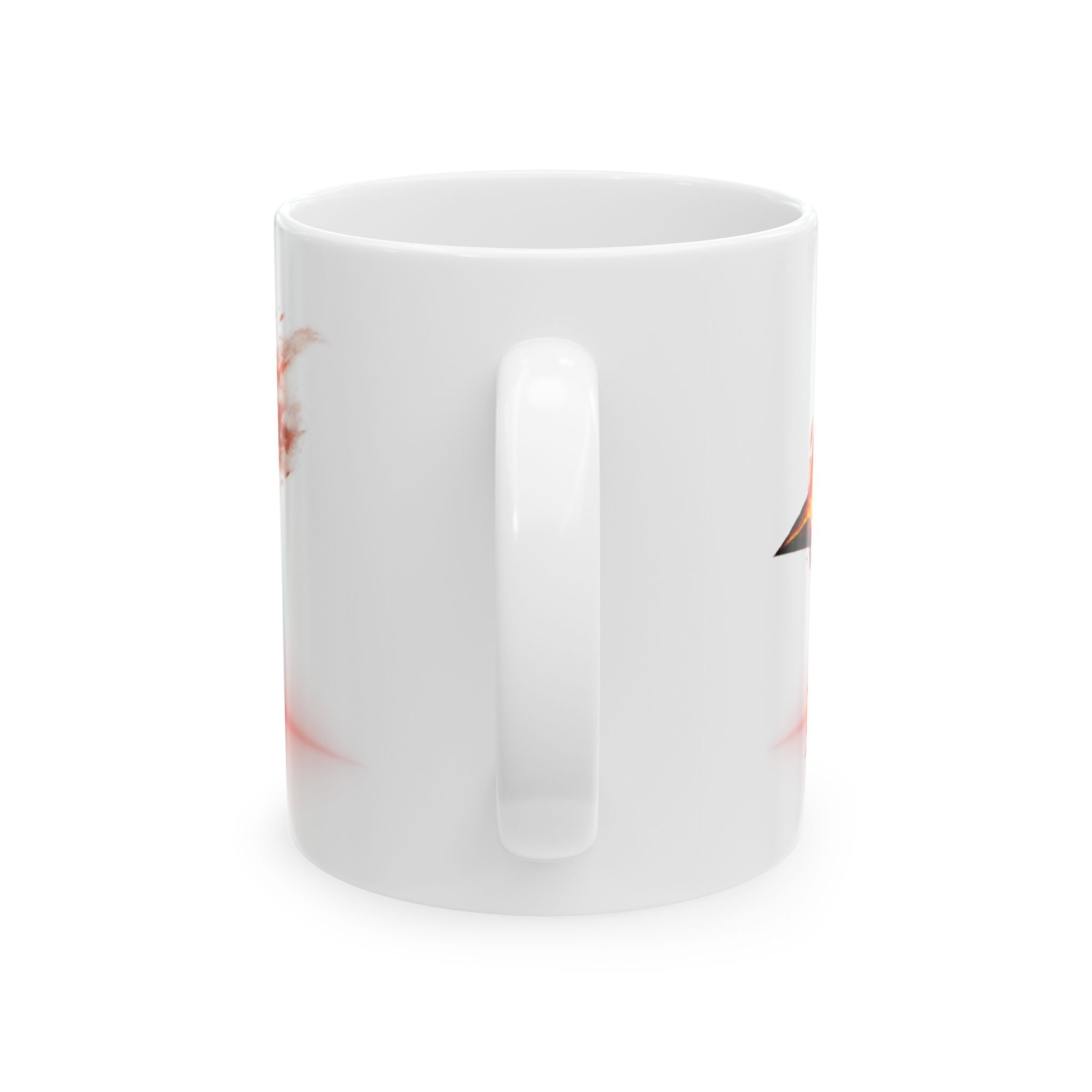 Flaming Arrow Ceramic Mug — Fiery Anime-Inspired Design (11oz & 15oz)