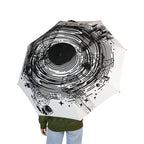 Astronaut Swirl Semi-Automatic Foldable Umbrella — Space Ink Splash Design