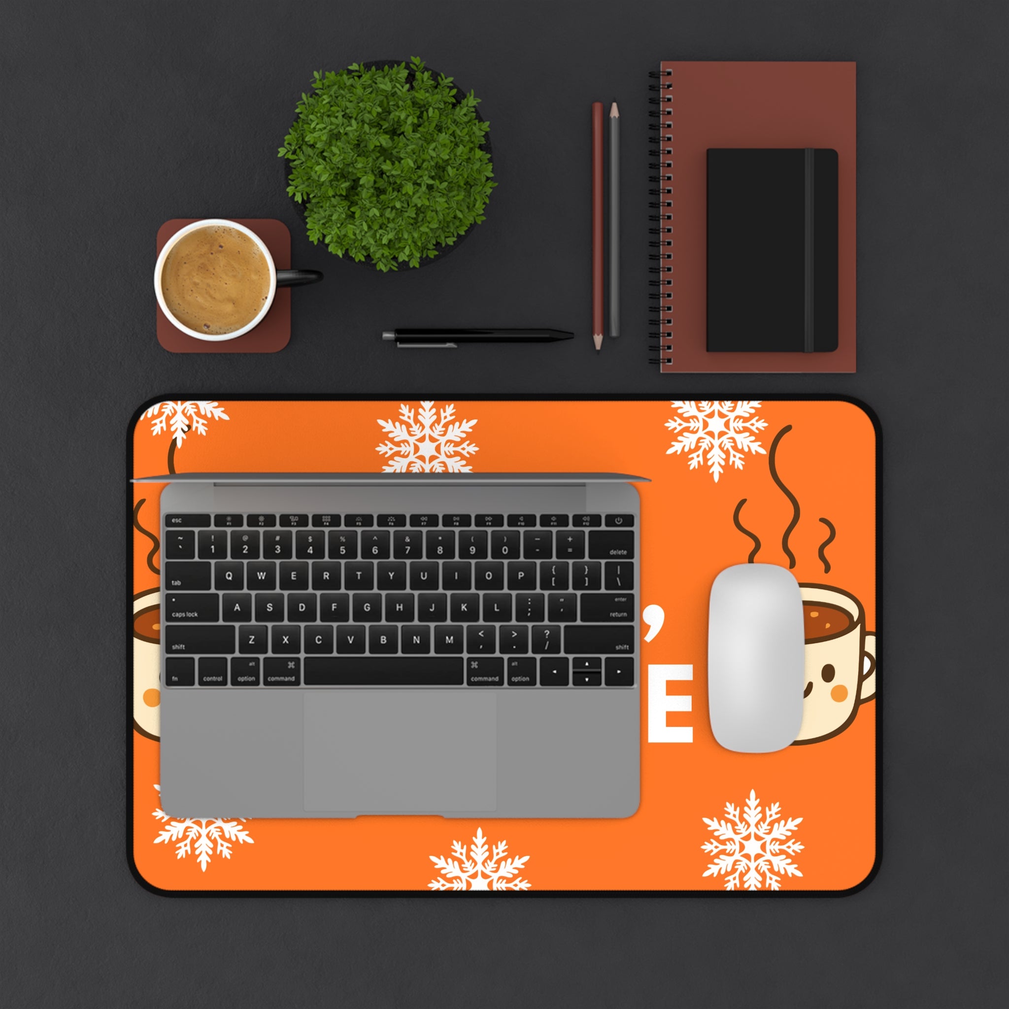 Need, Coffee Desk Mat — Cute Orange Coffee Mouse Pad for Coffee Lovers